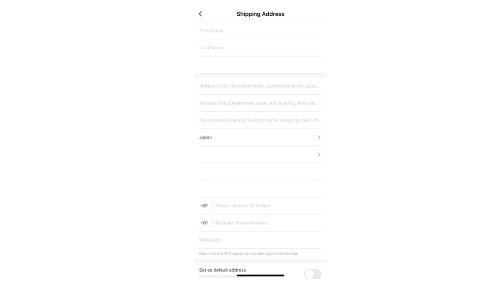 shipping-address-zaful