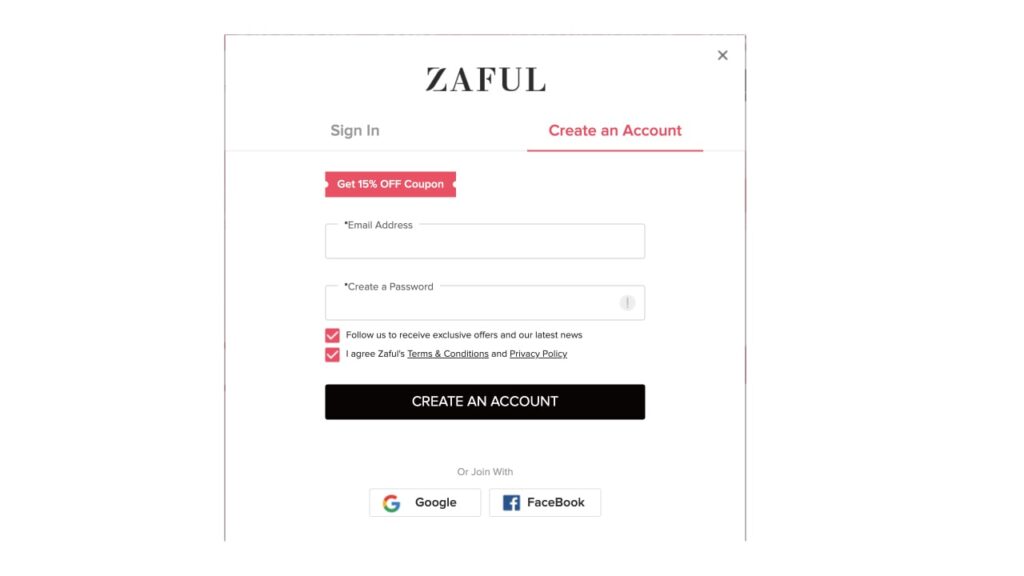 zaful-account