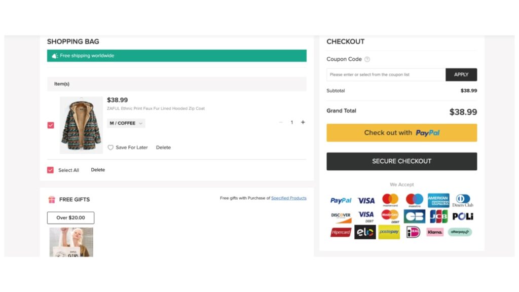 zaful-checkout